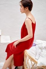 Váy ngủ lụa trơn Candy Silk Strap Dress