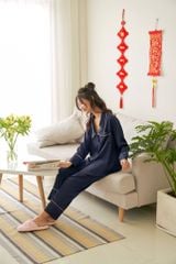 Pijama dài tay lụa trơn Alya Long Sleeve Py Set