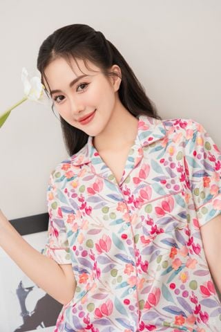 Pijama ngắn Lụa gấm Gina Py Set