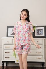 Pijama ngắn Lụa gấm Gina Py Set