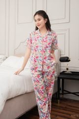 Pijama dài Lụa gấm Gina Long Py Set