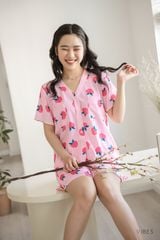 Pijama ngắn cổ V Vie Peach Py Set