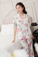 Pijama dài Lụa gấm Rosie Long Py Set