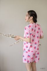 Pijama ngắn cổ V Vie Peach Py Set