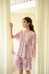 Pijama ngắn cổ V Vie Minnie Py Set