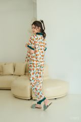 Pijama dài Lụa gấm Orange Long Py Set