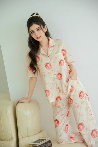 Pijama dài Lụa gấm Jolie Long Py Set