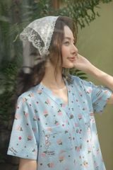 Pijama ngắn cổ V Vie Py Set in BB