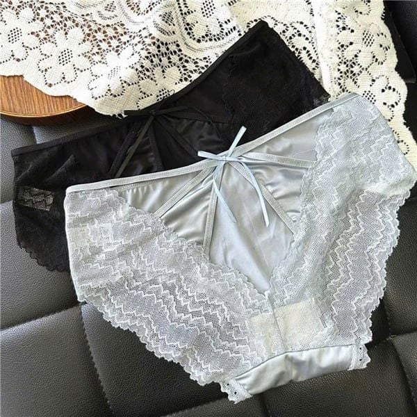 Quần lót su lạnh phối ren cutout P036