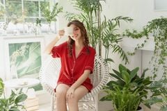 Pijama ngắn lụa trơn Candy Silk Py Set