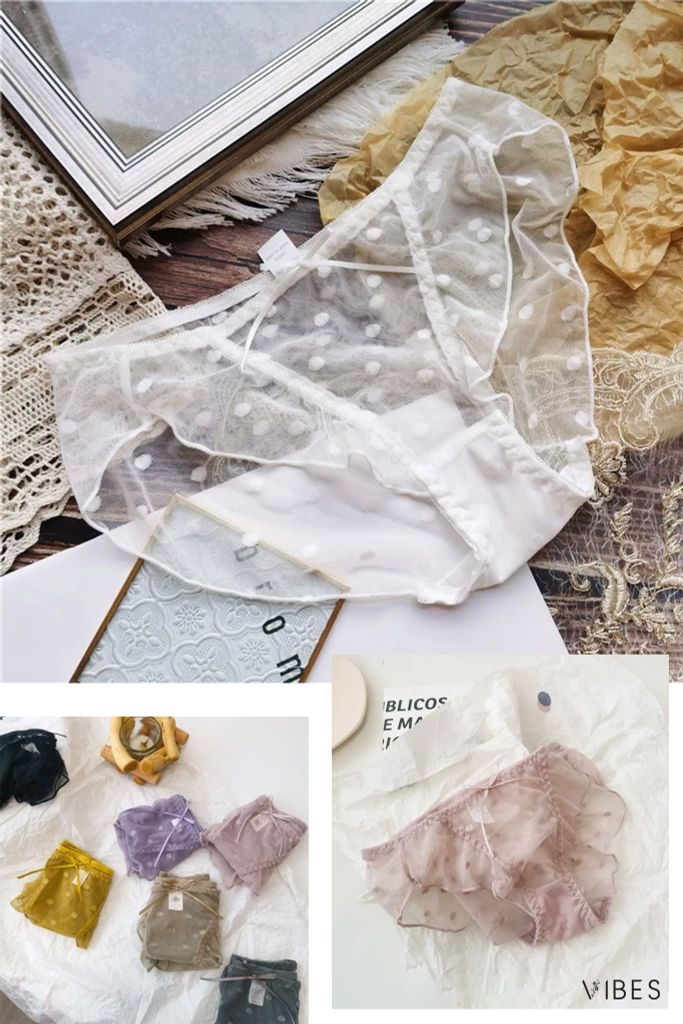 Quần lót nữ ren lưới xẻ tà P031