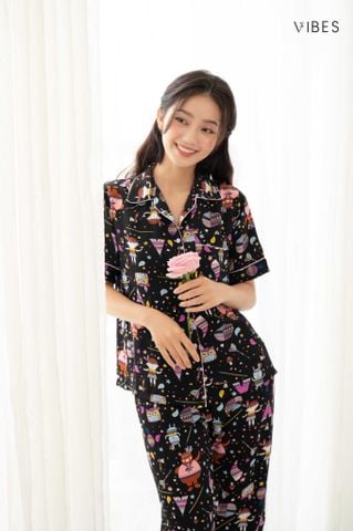 Pijama lửng Owl Ink Capri Py Set