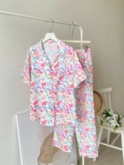 Pijama dài Lụa gấm Gina Long Py Set