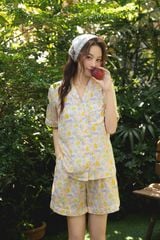 Pijama ngắn Lụa gấm Hexa Py Set