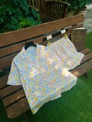 Pijama ngắn Lụa gấm Hexa Py Set