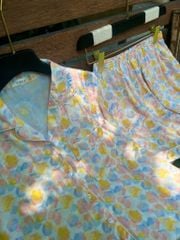 Pijama ngắn Lụa gấm Hexa Py Set
