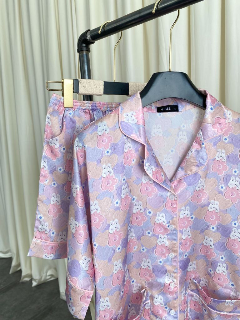 Pijama ngắn phom cánh dơi Clara Py Set