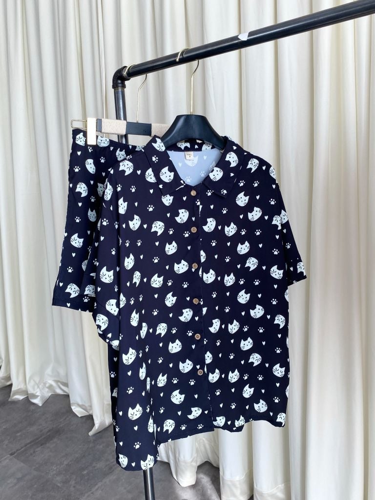 Pijama ngắn freesize FS Meow Py Set