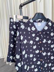 Pijama ngắn freesize FS Meow Py Set
