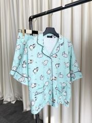 Pijama ngắn phom cánh dơi Marine Py Set