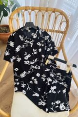 Pijama ngắn freesize FS Tilly Black Py Set
