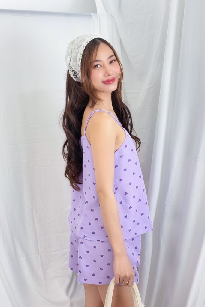 Bộ đồ 2 dây Cheris Straps Set in Violet