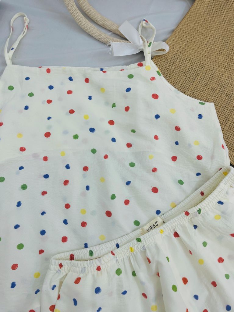 Bộ đồ 2 dây Cheris Straps Set in Dottie