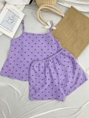 Bộ đồ 2 dây Cheris Straps Set in Violet