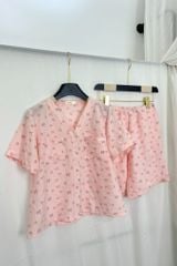 Pijama ngắn cổ V Vie Pink Py Set