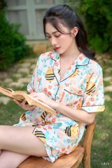 Pijama ngắn Lụa gấm Bee Py Set