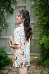 Pijama ngắn Lụa gấm Bee Py Set