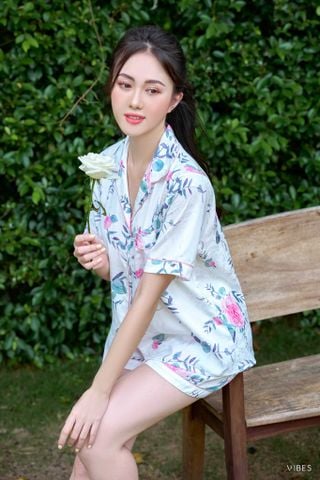 Pijama ngắn Lụa gấm Rosie Py Set