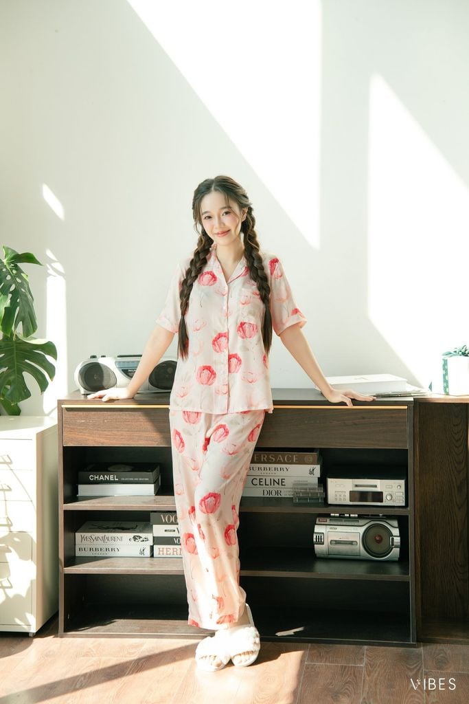 Pijama dài Lụa gấm Jolie Long Py Set