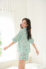 Pijama ngắn phom cánh dơi Marine Py Set