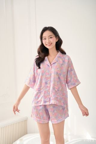 Pijama ngắn phom cánh dơi Clara Py Set