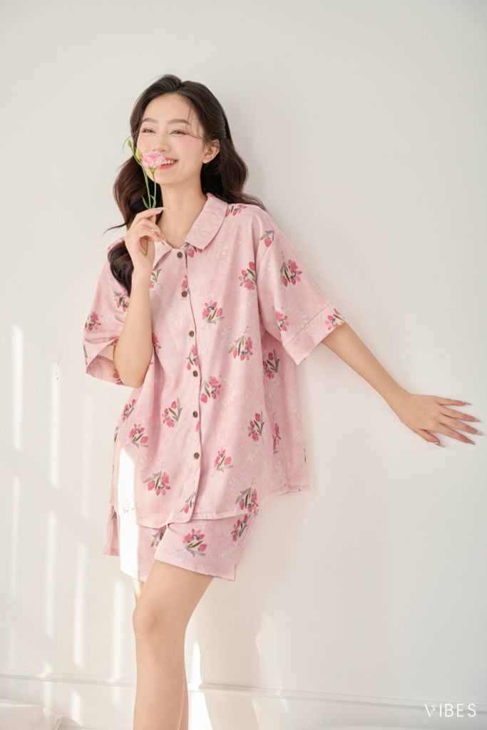 Pijama ngắn freesize FS Florence Py Set