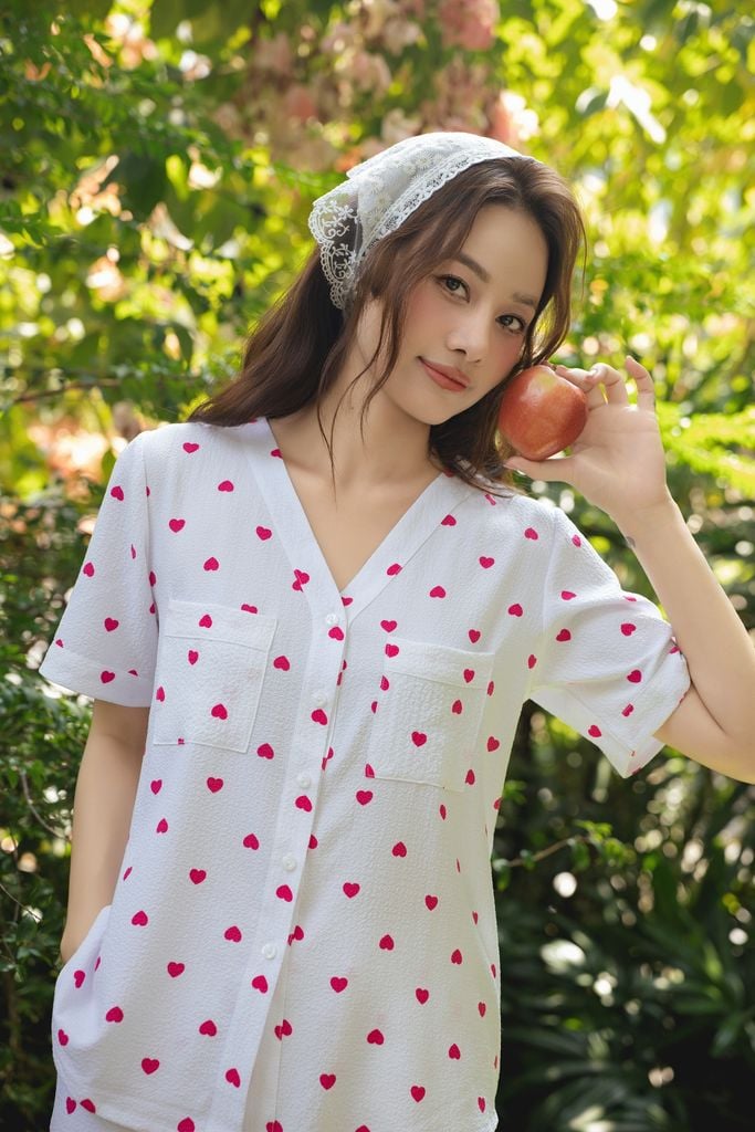 Pijama ngắn cổ V Mabel Py Set