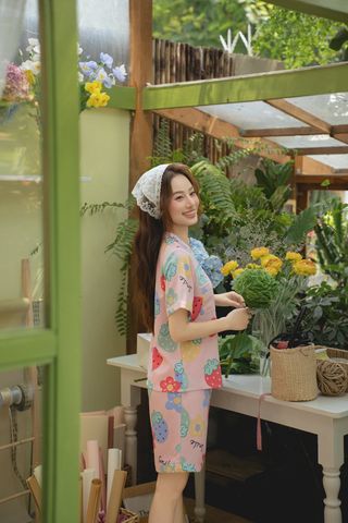Pijama ngắn cổ V Vie Mina Py Set