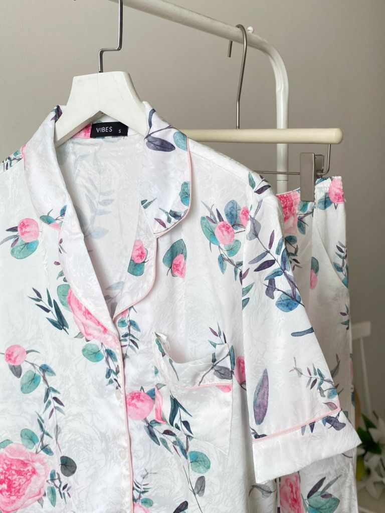 Pijama dài Lụa gấm Rosie Long Py Set