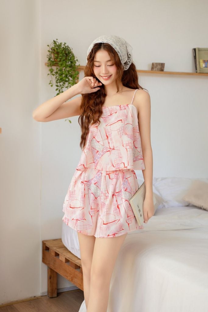 Đồ bộ 2 dây Glowie Straps Set in Blossie