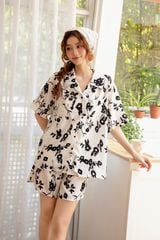 Pijama ngắn freesize FS Tilly White Py Set