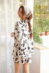 Pijama ngắn freesize FS Tilly White Py Set
