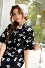 Pijama ngắn freesize FS Tilly Black Py Set