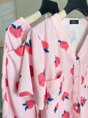 Pijama ngắn cổ V Vie Peach Py Set
