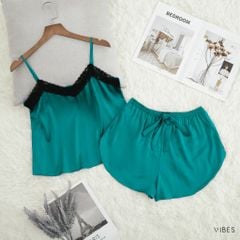 Đồ bộ 2 dây lụa trơn Steal Straps Set