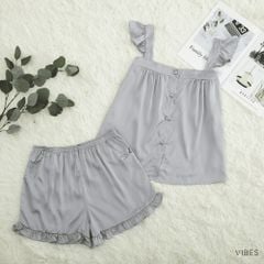 Đồ bộ lụa 2 dây cánh tiên Rena Straps Set