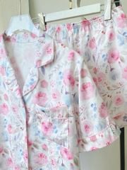 Pijama ngắn Lụa gấm Rose Py Set