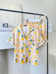 Pijama ngắn Lụa gấm Lemons Py Set