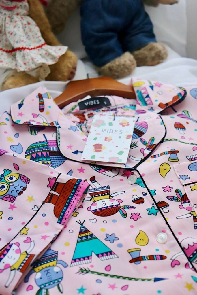 Pijama ngắn Owl Pink Py Set