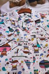 Pijama ngắn Owl White Py Set
